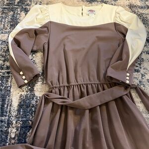 Lanz Elegant vintage Two-Tone Long Sleeve Dress